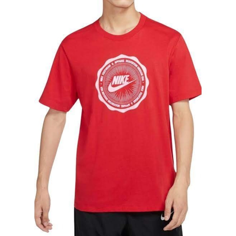 Nike Mens Sportswear Graphic Tee Red Short Sleeve T-Shirt Beaverton Oregon M